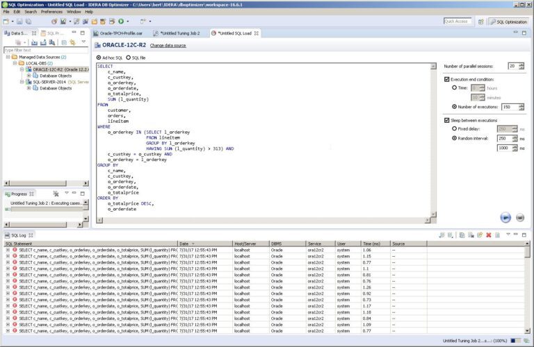 Carga de la herramienta DB Optimizer