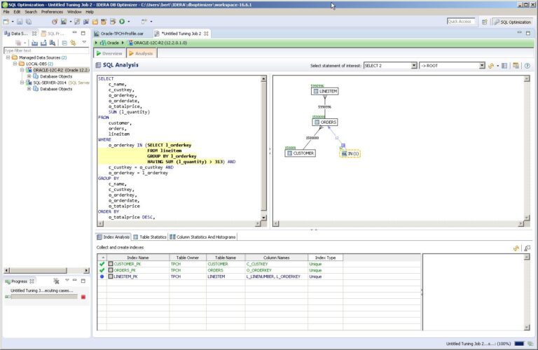 Herramienta de ajuste DB Optimizer