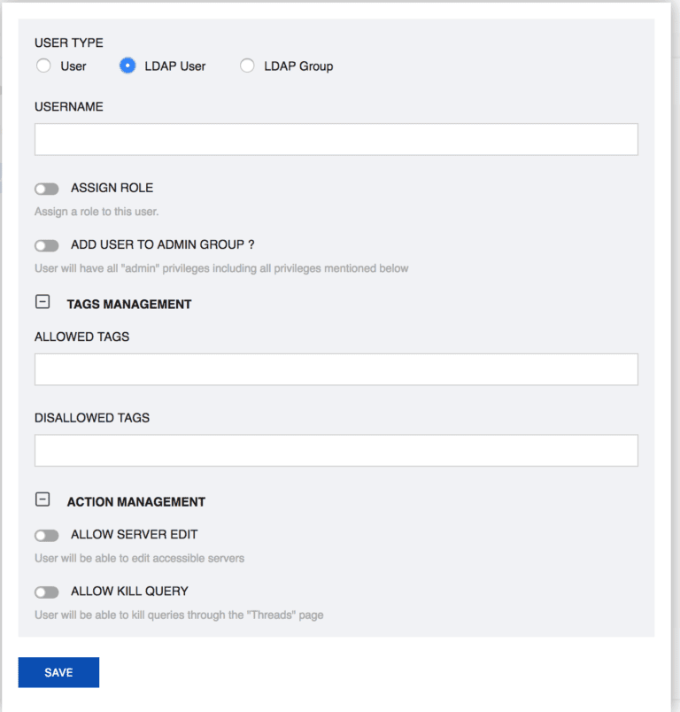 Soporte para múltiples usuarios en Diagnostic Manager para MySQL