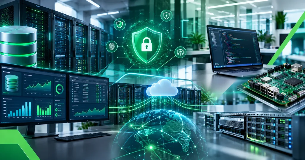 Soluciones de software para empresas en México con herramientas para bases de datos, ciberseguridad, desarrollo de software y sistemas embebidos.