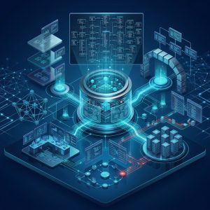 Plataforma de gestión de metadatos conectando equipos de desarrollo, modelos de datos y bases de datos empresariales para reducir errores e inconsistencias.